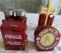 Coca Cola toothpick dispenser, 2 - salt & peppers