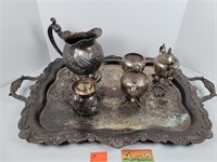 Silverplate Serving Tray  Lot
