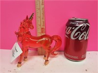 The Hamilton Collection Red Crystal Unicorn Figure