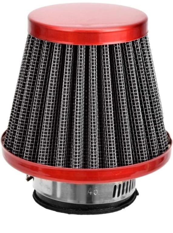 (No clip) HIAORS 35mm Motorcycle Red Air Filter