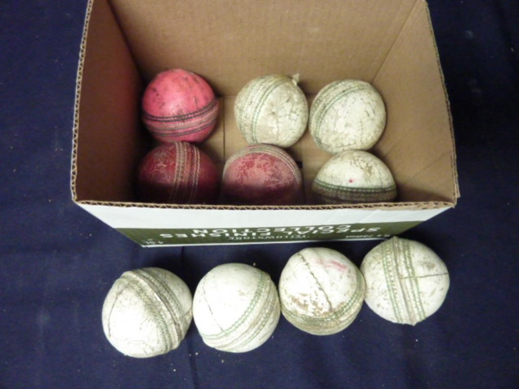 GROUP OF CRICKET BALLS - 10