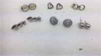 Six Pairs of Pierced Earrings