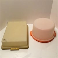 Cake Time! 2 Tupperware Cake Storage Containers