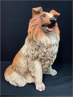 Collie Dog Resin Statue