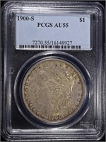 1900-S MORGAN DOLLAR PCGS AU-55