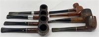 Lot of 8 Vintage Wooden Smoking Pipes