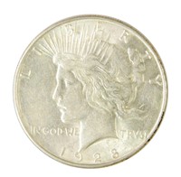 AU 1928-S Peace Dollar