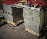 Home Made Wooden workbench on Casters