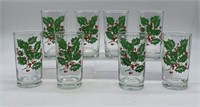 Bartlett-Collins Green Holly 8 pc Tumbler Set