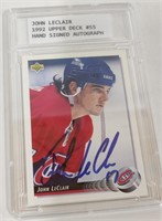 John Leclair Autograph Card