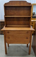 Vintage oak hutch with faux drawers that fold