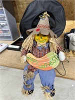 Fiber Optic Scarecrow & Witch Hat