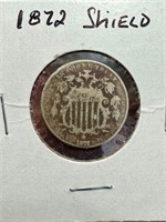 1872 Shield Nickel w/Cents