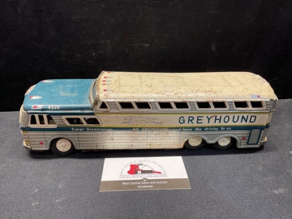 Tin Litho Grey Hound Bus