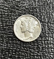 1934 US Mercury Dime BU