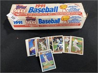 1991 Topps Baseball Trading Cards.