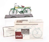 '52 GREEN COLUMBIA BICYCLE MINIATURE MODEL W/ BOX