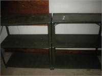 (2) Metal Shelves  36x18x37 Inches