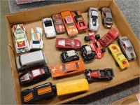Assorted die cast cars, many makes