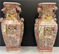 Pr of Chinese Vases, Signed