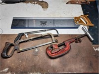 Tools- ridged 2a pipe cutter, craftsman 26" miter