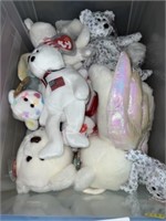 Beanie Babies with Plastic Storage Tote/LId