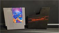 1980's Nintendo NES Tetris video game cart.