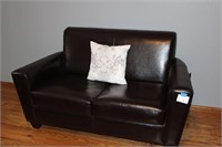 Faux Leather Loveseat