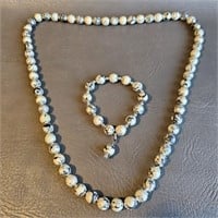 Semi Precious Stone Necklace & Bracelet