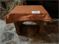 Homemade, Primitive Wood Stool, Bible Verse Rock &