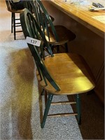 (5) Wood Kitchen Stools