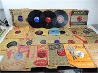 Lot of Vintage 78rpm Records - Les Paul Nat King