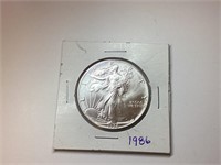 1986 US Walking Liberty 1oz Silver Round