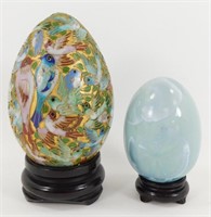* Beautiful Large Cloisonné Egg with Stand &