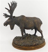 Heavy Resin Moose Hand Painted Figurine