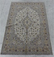 KASHAN HAND KNOTTED WOOL AREA CARPET, 6'9" X 9'7"