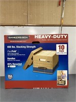 10Pk. Heavy Duty Bankers Boxes w/ Lids

New in