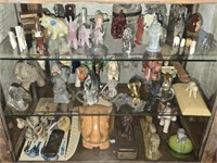 Collection of Ceramic Brass Stone Elephants