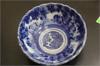 Antique Flow Blue Bowl