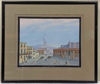 Original Gouache Painting of Naples, Italy #3