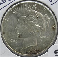 1926-S UNC Peace Silver Dollar.