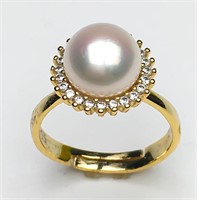 Natural Pearl Ring 925 Silver