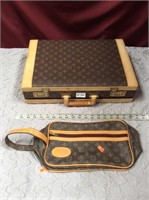 Faux Louis Vuitton Briefcase and Toilet Kit