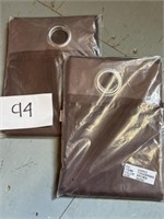 (2) sheer brown curtains 56x84