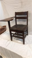 Antique oak school chair