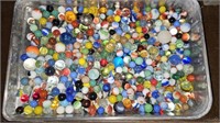 Large Lot Old Marbles in Jar