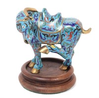 Fine Chinese Cloisonne Horse w/Custom Stand