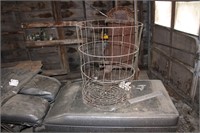 VINTAGE 27 INCH WIRE TRASH CAN