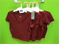 Wild Fable Maroon Crop Top lot of 6 size S