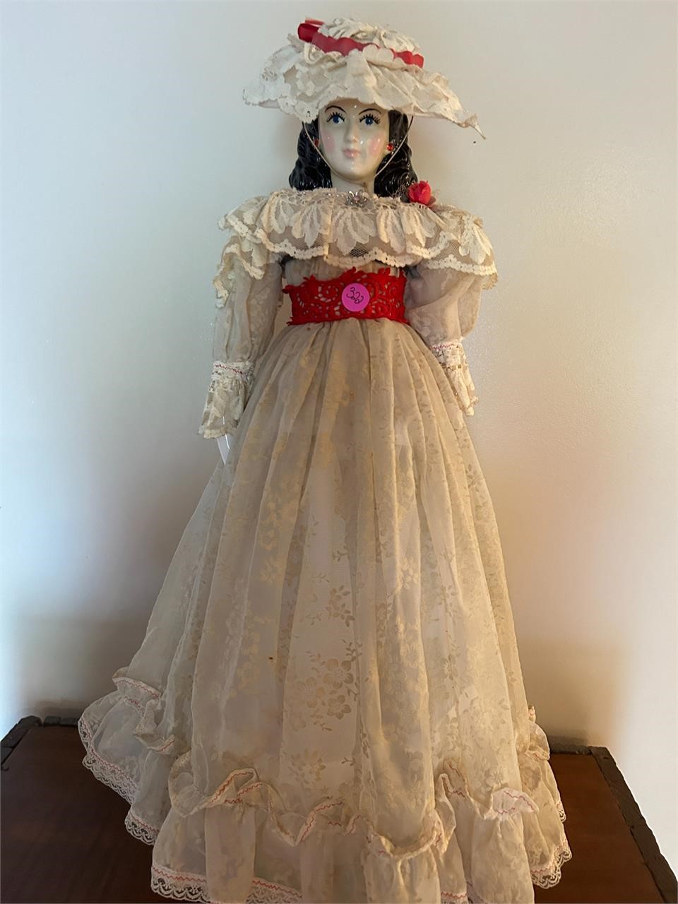 Gone With the Wind Porcelain/Cloth Doll - Scarlet